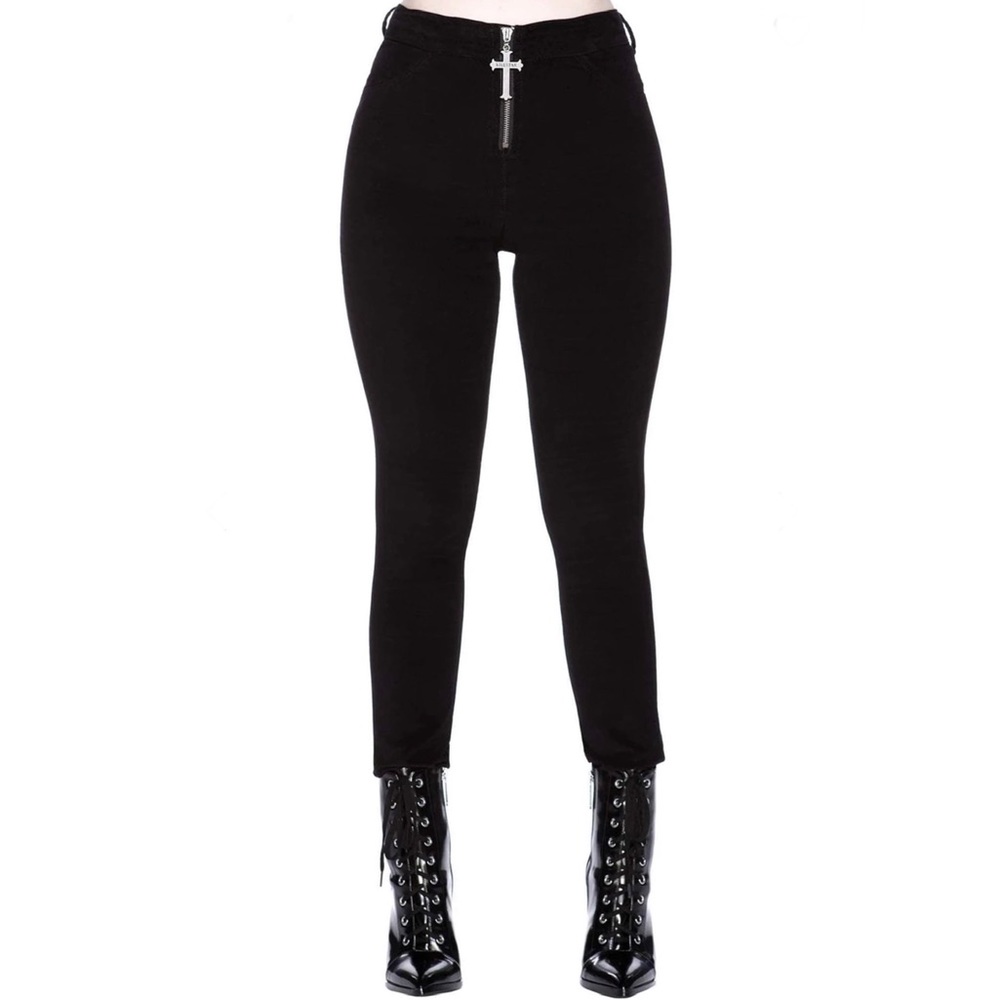 Killstar stroke of midnight velvet trousers